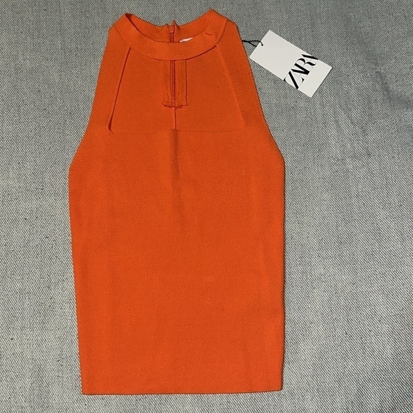 NWT ZARA Square Neck  Choker Top - Picture 4 of 11